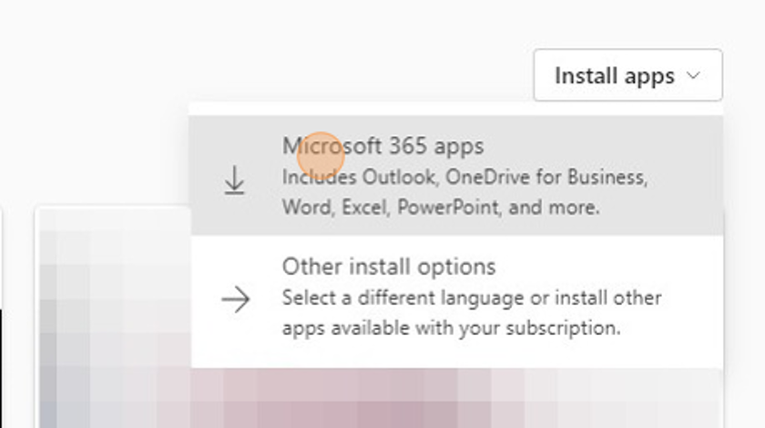 Click [[Microsoft 365 apps]]