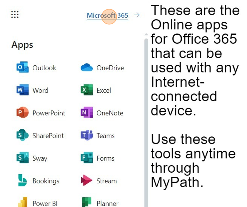 Click "Microsoft 365"