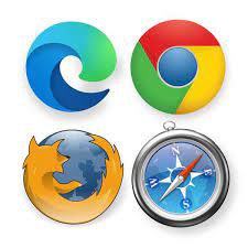 1. Google Chrome 2. Mozilla Firefox 3. Microso􀅌 Edge 4. Apple Safari