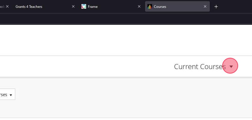 Optional: Change your period from "Current Courses" to Spring 2024, Fall, 2024, etc., until you find your current semester.