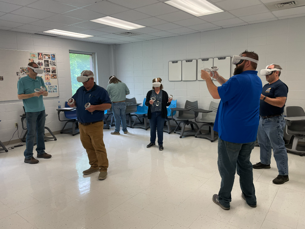 HCTC Faculty and Staff Testing VR Headsets